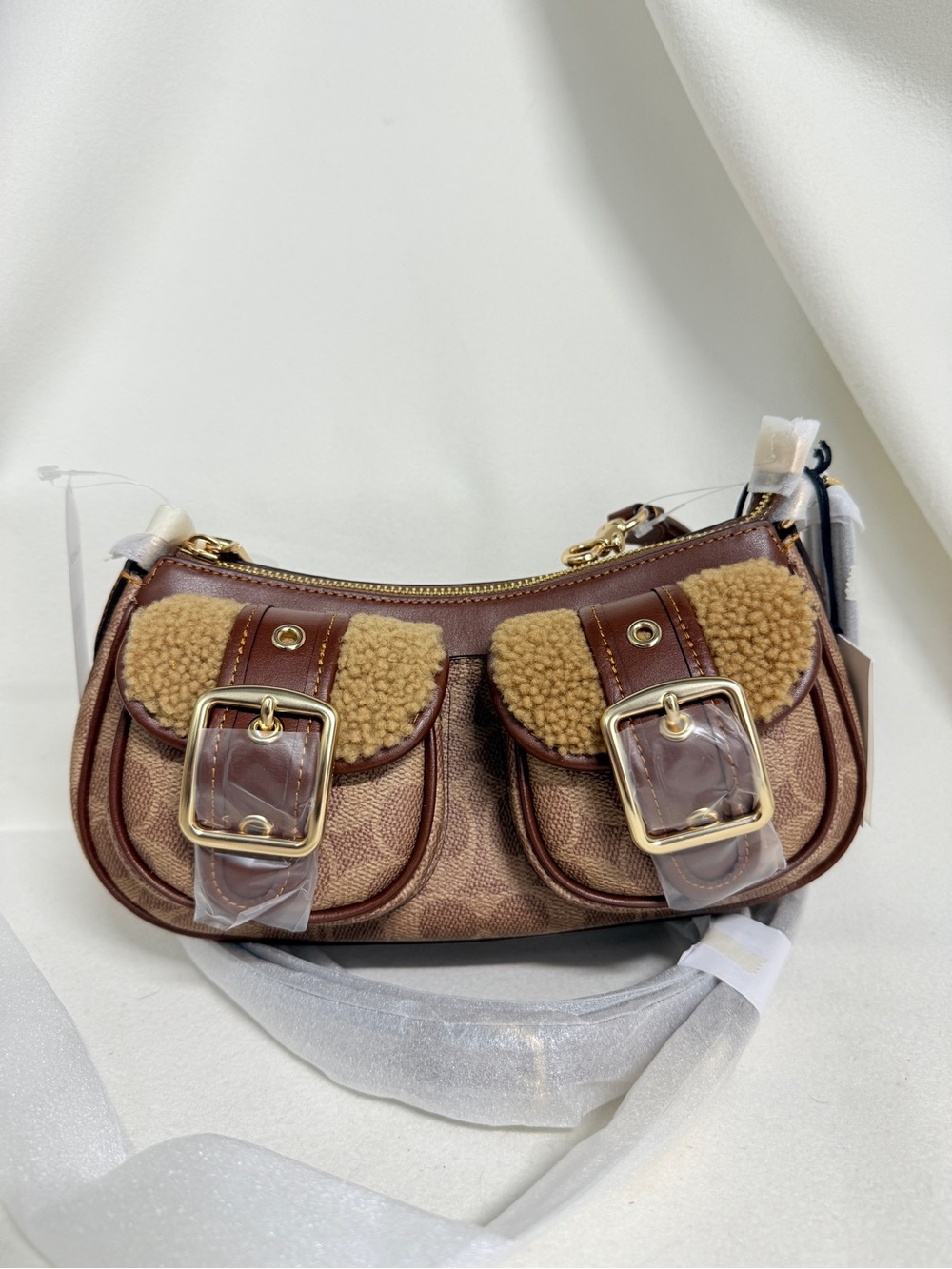 NWT Coach CCZ24 Ashton Bag With Signature Canvas Tan/Vintage Brown